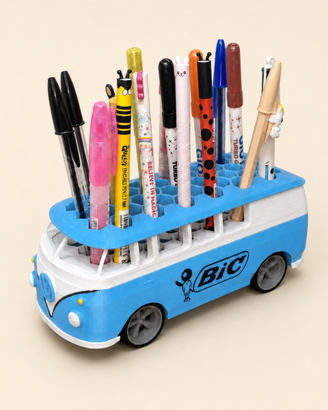 Portapenne Bic stile Van VW Bulli T1