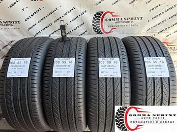 4 PNEUMATICI 205/55 R16 CONTINENTAL ESTIVE 80%