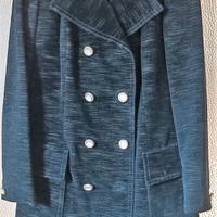 Completo in velluto blu vintage anni '80