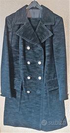 Completo in velluto blu vintage anni '80