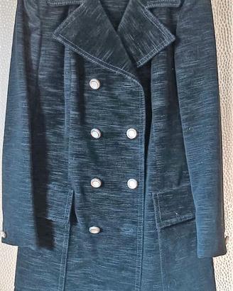 Completo in velluto blu vintage anni '80