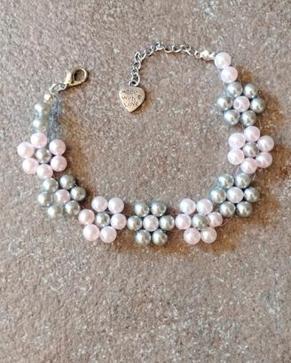 Bracciale fiori di perline 