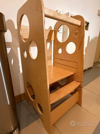 Torre montessoriana BusyKids 3 in 1 regol in legno