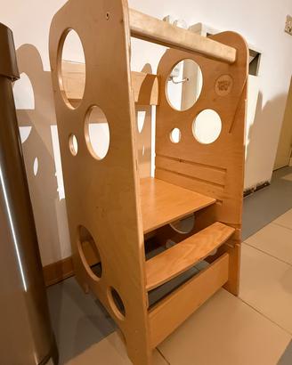 Torre montessoriana BusyKids 3 in 1 regol in legno