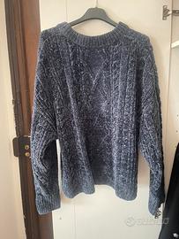 Maglione ciniglia grigio-blu, Calliope