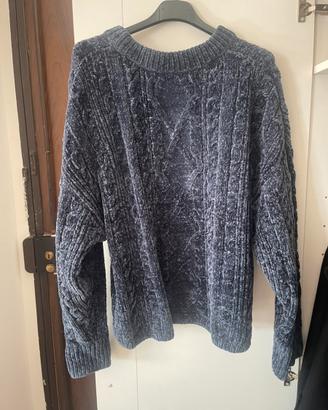 Maglione ciniglia grigio-blu, Calliope