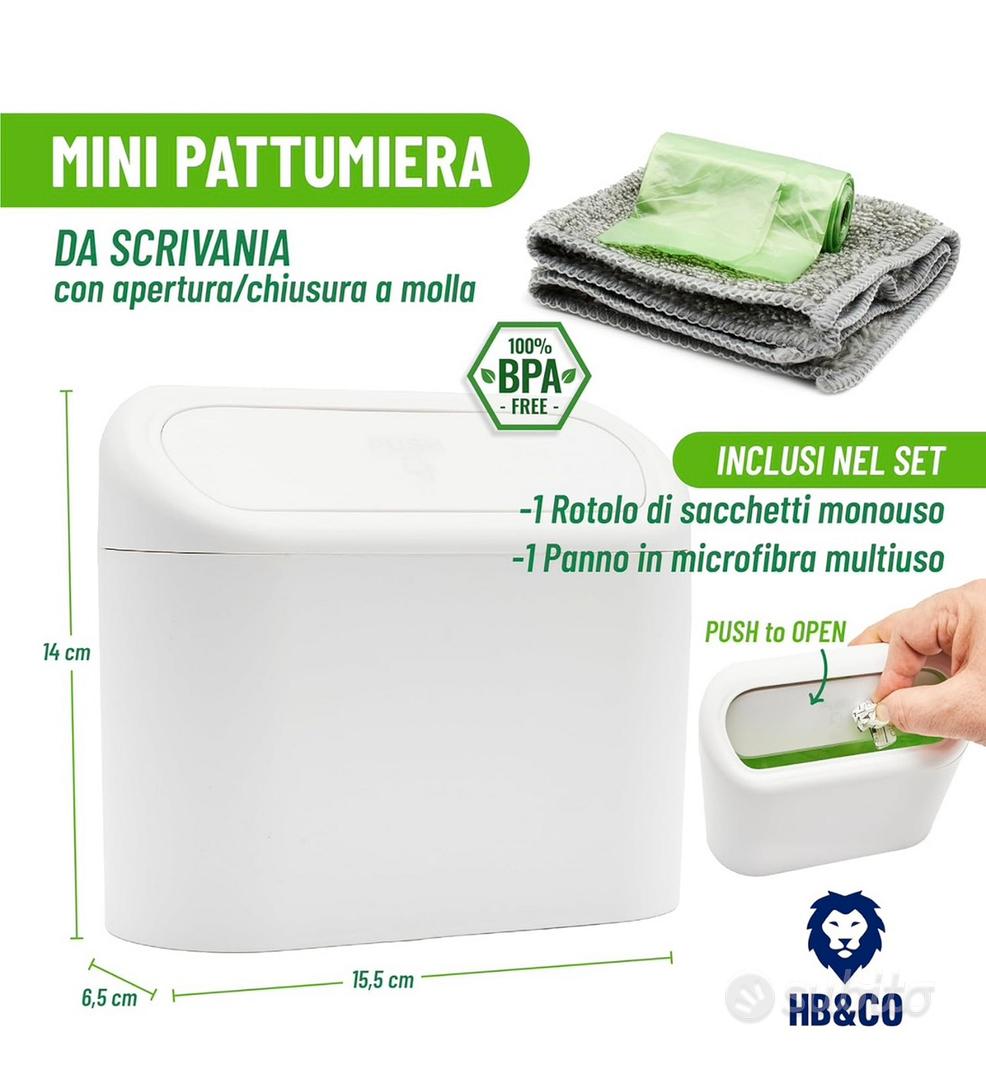 Mini pattumiera con sacchetti e panno in microfibr - Arredamento e  Casalinghi In vendita a Pordenone