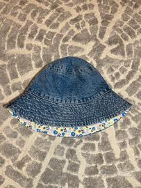 Cappello bucket in jeans doubleface