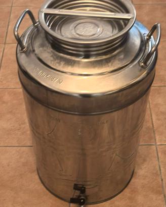 BIDONE ACCAIO INOX 18/10 50 LT, - BELVIVERE