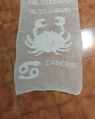 Segno zodiacale all'uncinetto per quadro