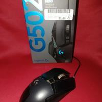 logitech g502 hero gaming mouse (con scatola)