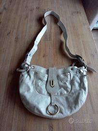 Borsa in pelle Mazzini argentata 