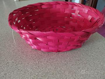 Cestino in legno intrecciato 