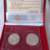 SAN MARINO 1990 - DITTICO LIRE 500 + 1.000 ARGENTO