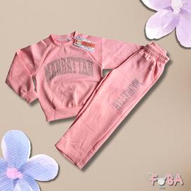 Tuta bambina due pezzi glitter “Manhattan” – Rosa 