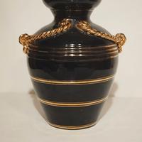 Vaso in ceramica CEMAS Sesto Fiorentino blu e oro