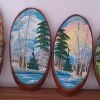 Quadretto su base di pino.