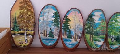 Quadretto su base di pino.