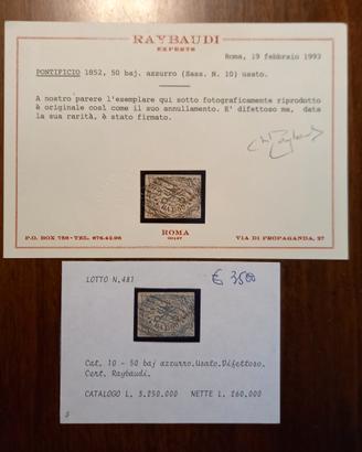 Stato pontificio  certificato 