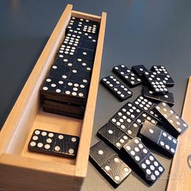 DOMINO VINTAGE ANNI 80 SCATOLA LEGNO - COMPLETO