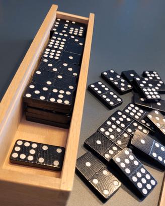 DOMINO VINTAGE ANNI 80 SCATOLA LEGNO - COMPLETO