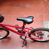 bicicletta da bambino BTWIN rossa ruote da 20