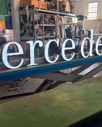 INSEGNA LUMINOSA MERCEDES BENZ DEALER  ORIGINALE 