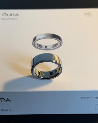 Oura Ring 4 Silver Taglia 10 Nuovo