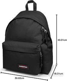 Zaino Eastpak 24L nero ideale scuola viaggio