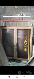 Finestra alluminio bronzo con telaio