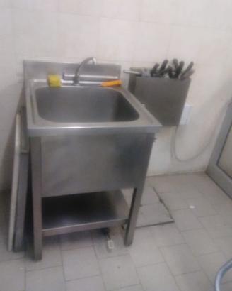 Lavandino in acciaio inox