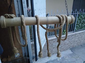 Lampadario in corda