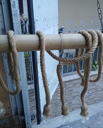 Lampadario in corda