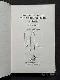 Libro autografato di Joel Dicker prima edizione
