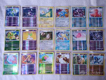Carte Pokemon holo e reverse rare lotto 