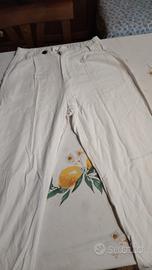 pantaloni chroy bianchi