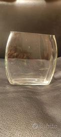 Vaso in vetro trasparente portafiori decorare