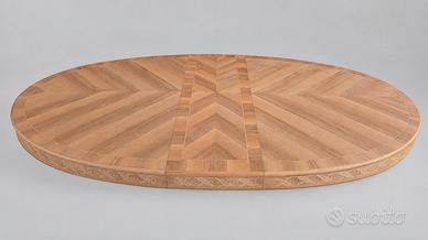 Piano ovale in legno