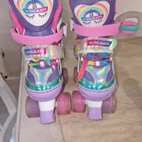 pattini a rotelle regolabili con luci