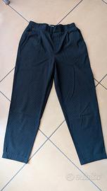 Pantaloni in cotone gessati donna taglia s