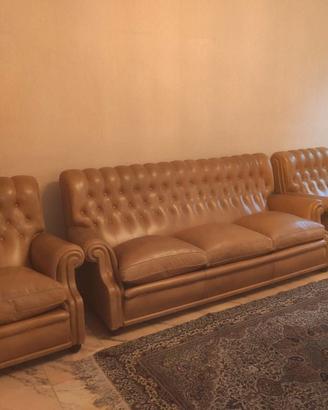 set poltrona frau modello "bonnie": divano 3 posti