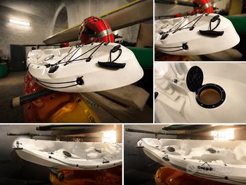 Kayak sit-on-top bianco – 360 × 70 cm