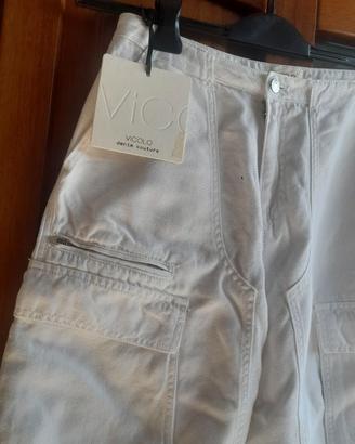 Cargo corto jeans bianco  vicolo taglia 46 nuovo c