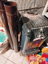 stufa vintage a legna 