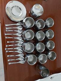 Servizio AMC acciaio inox 18/10 12 tazzine caffè,