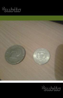 2 monete da 1 dollaro e da mezzo dollaro