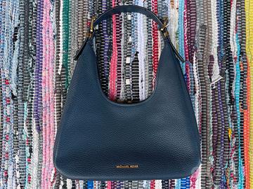 Borsa a marchio Michael Kors in pelle blu