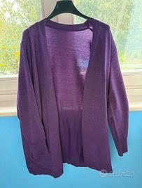 Cardigan lungo viola SHEIN Curve