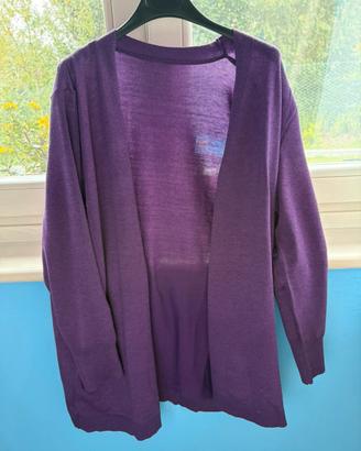 Cardigan lungo viola SHEIN Curve