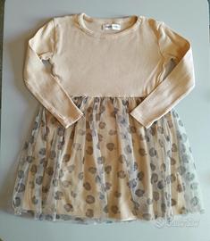 Vestito bambina neonata Beige leopardato 92 cm